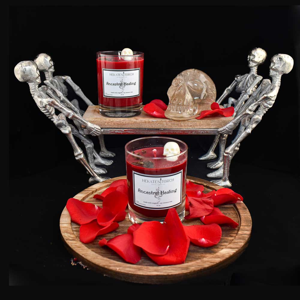 Fireside, Tobacco and Peony Ritual Candle Ancestral Healing showcase