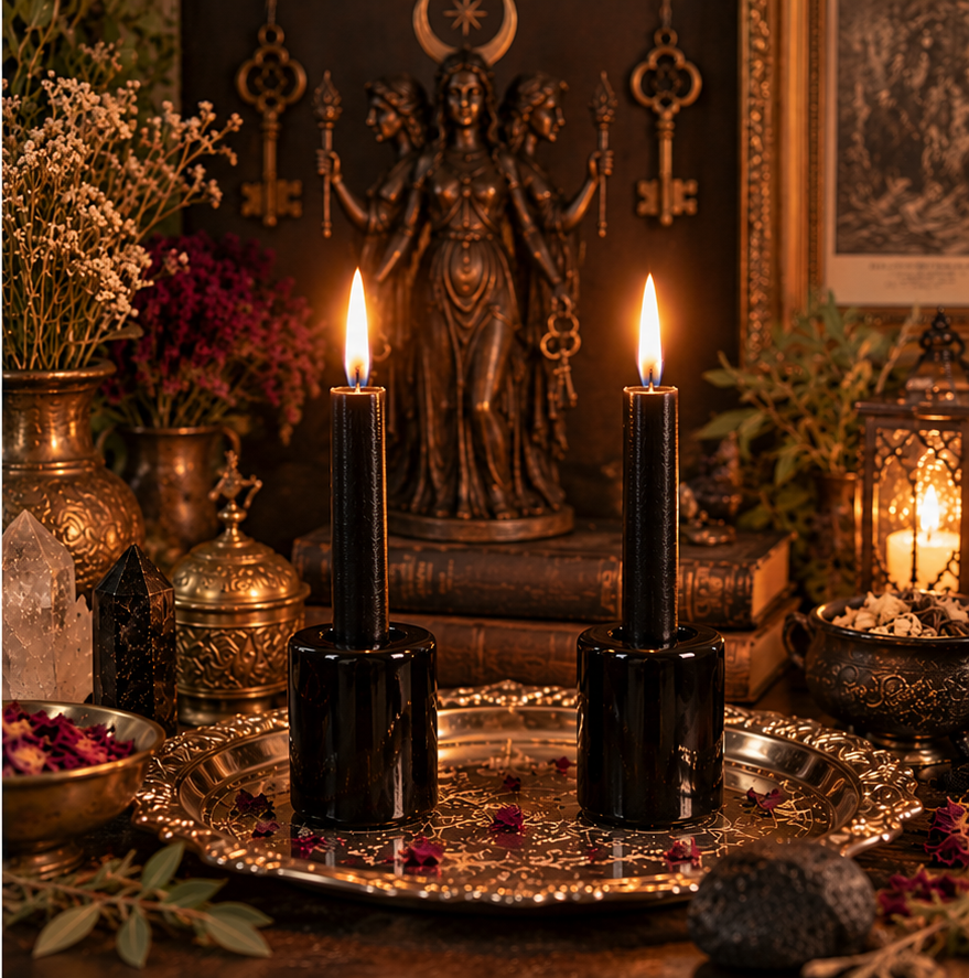 Chime Candle Holders – Cast Iron & Ceramic