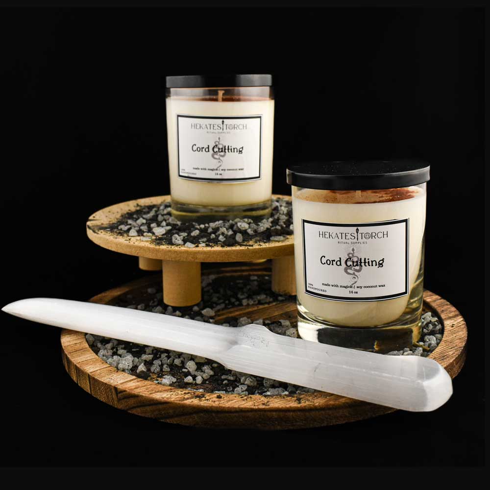 Rosemary and Sage Ritual Candle Cord Cutting showcase