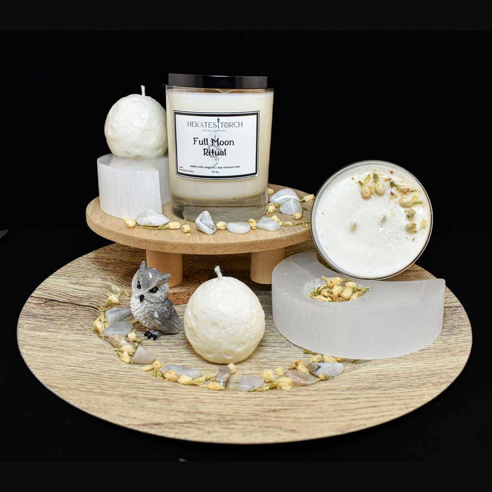 Moonflower Nectar and Jasmine Ritual Candle Full Moon Ritual showcase