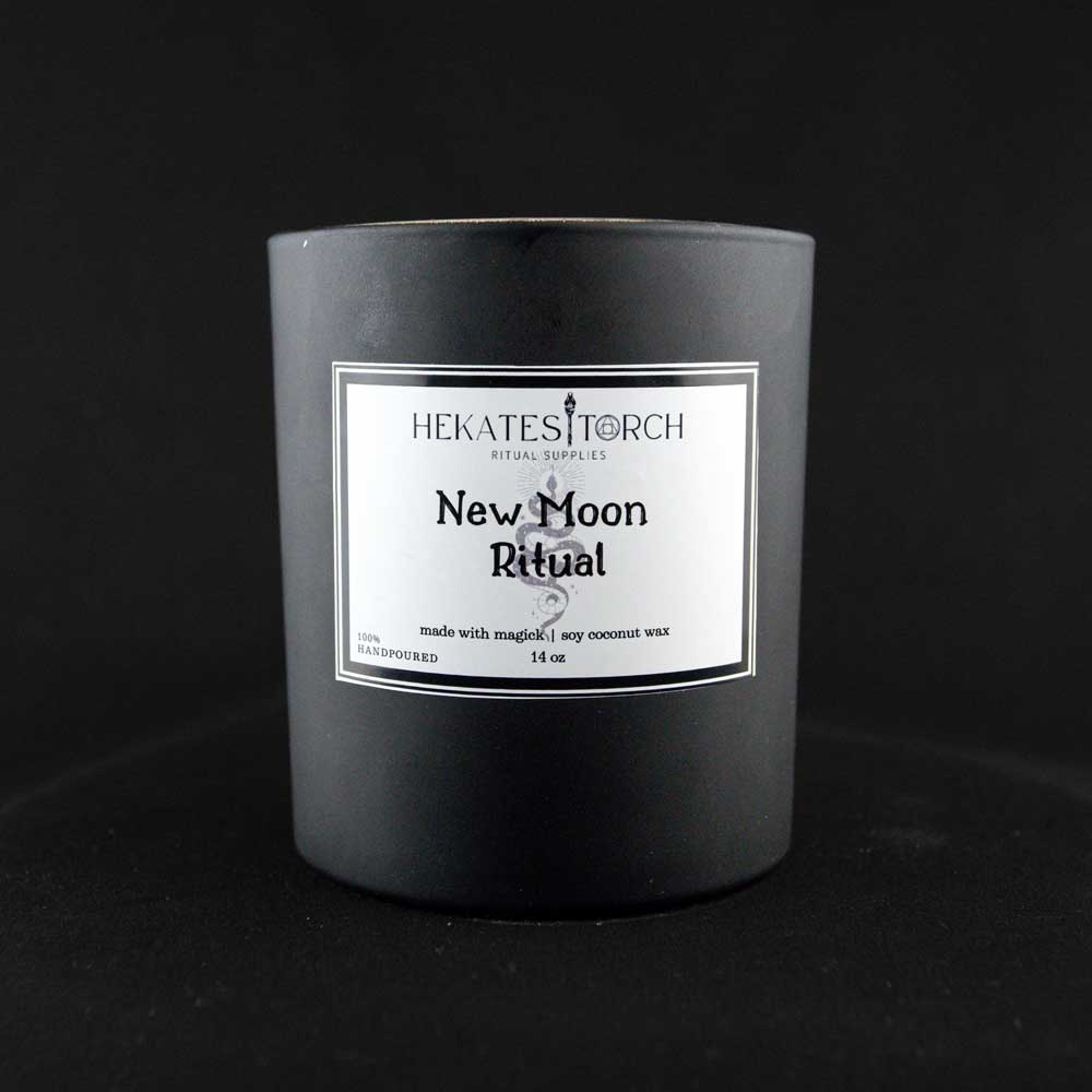 Moonlight Path and Oakmoss Ritual Candle New Moon Ritual