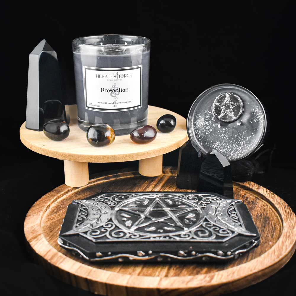 Dragon’s Blood and Cinnamon Ritual Candle Protection showcase