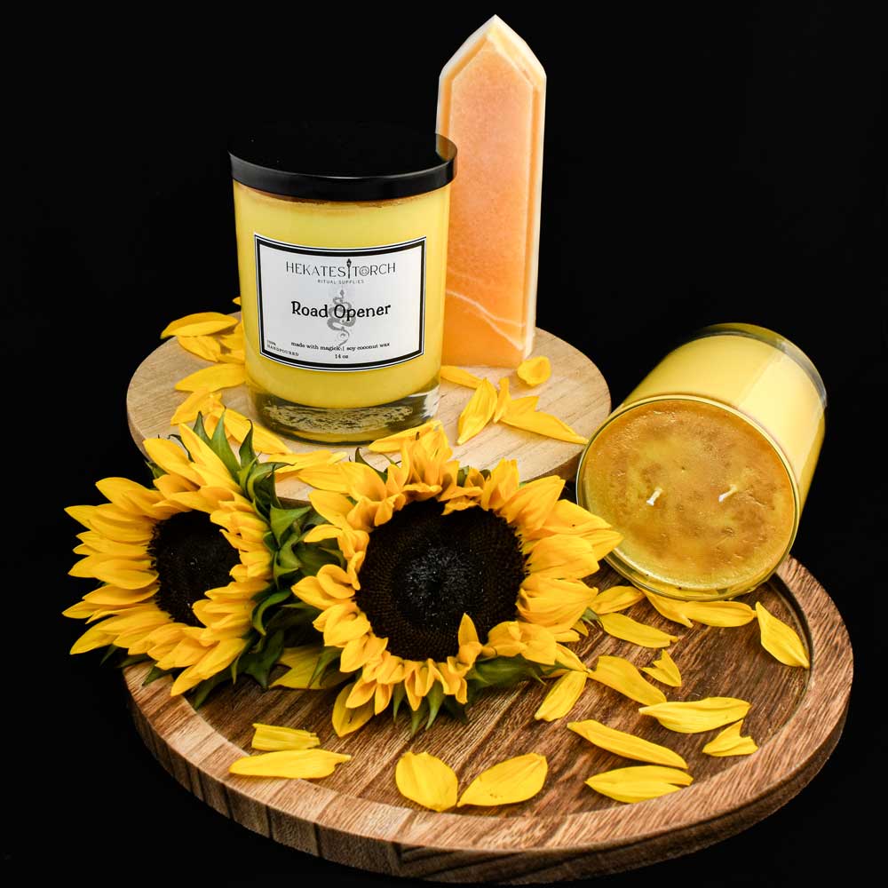 Orange, Bergamot and Cinnamon Ritual Candle Road Opener Candle showcase