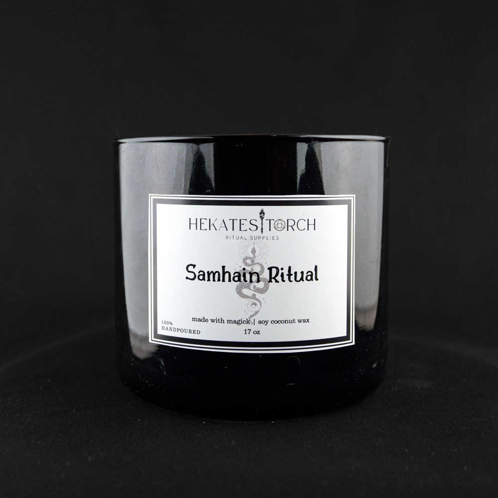 Whiskey, Tobacco and Rose Ritual Candle Samhain Ritual