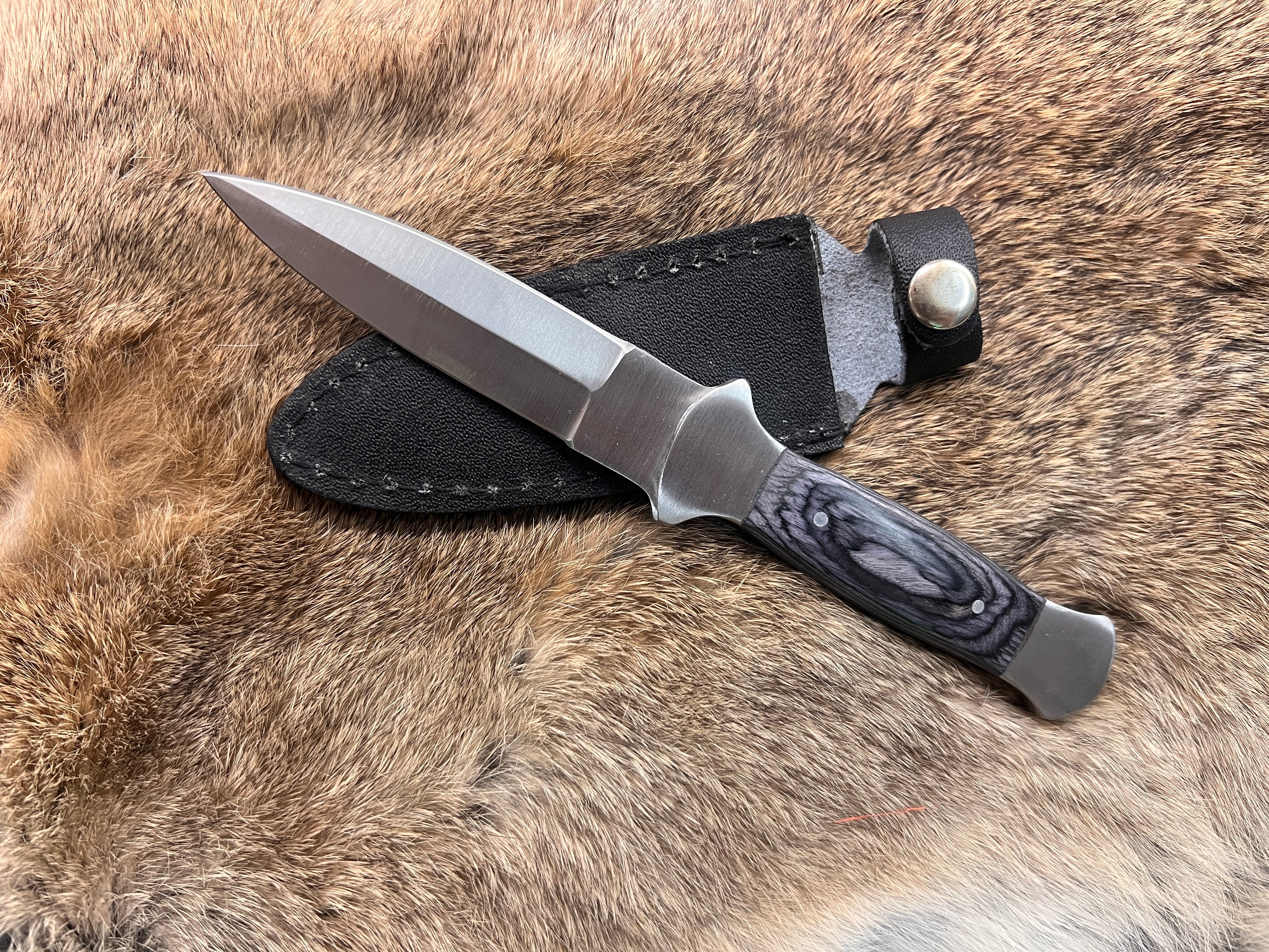 Polished Steel Blackwood Handle Athame