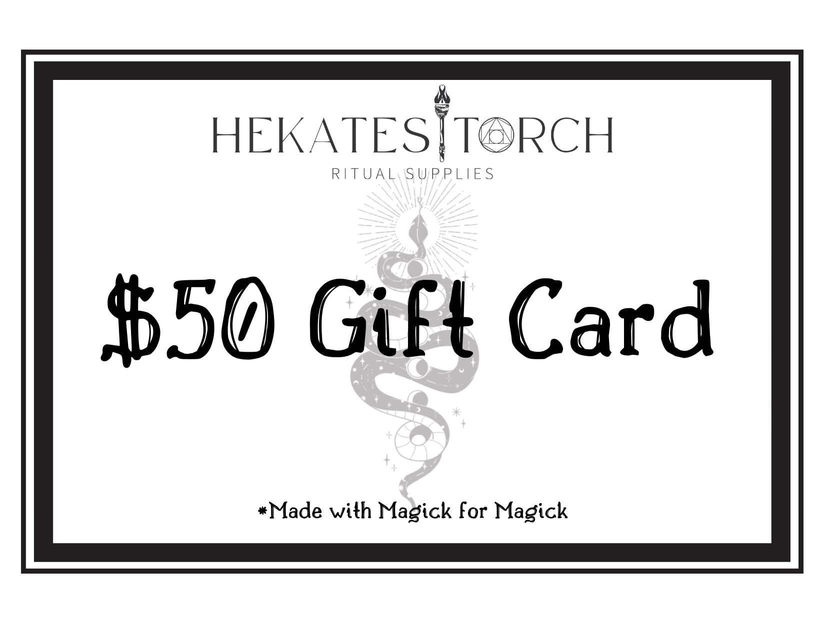 Hekates Torch Ritual Supplies Gift Card